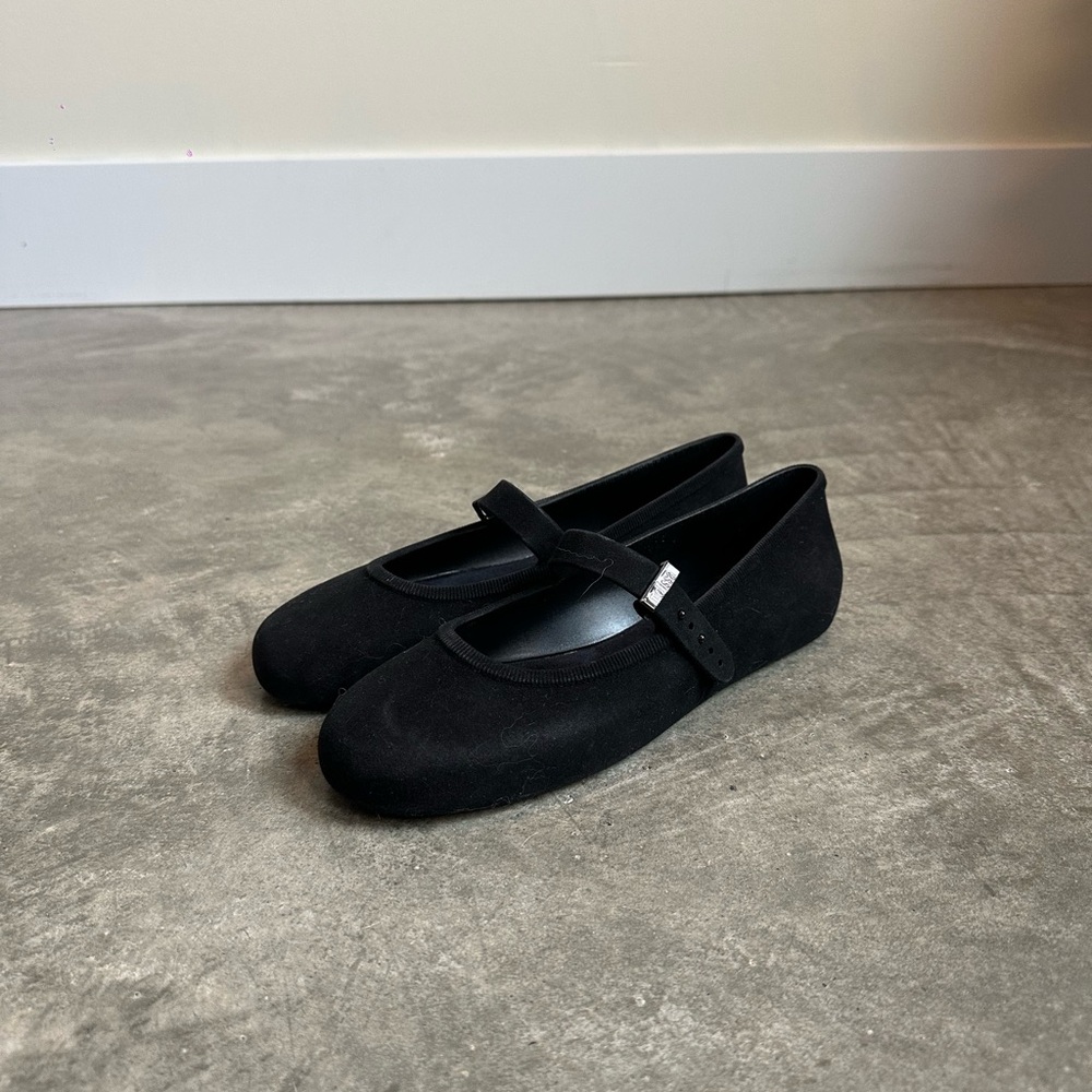 Melissa Black Suede Ballet Flats